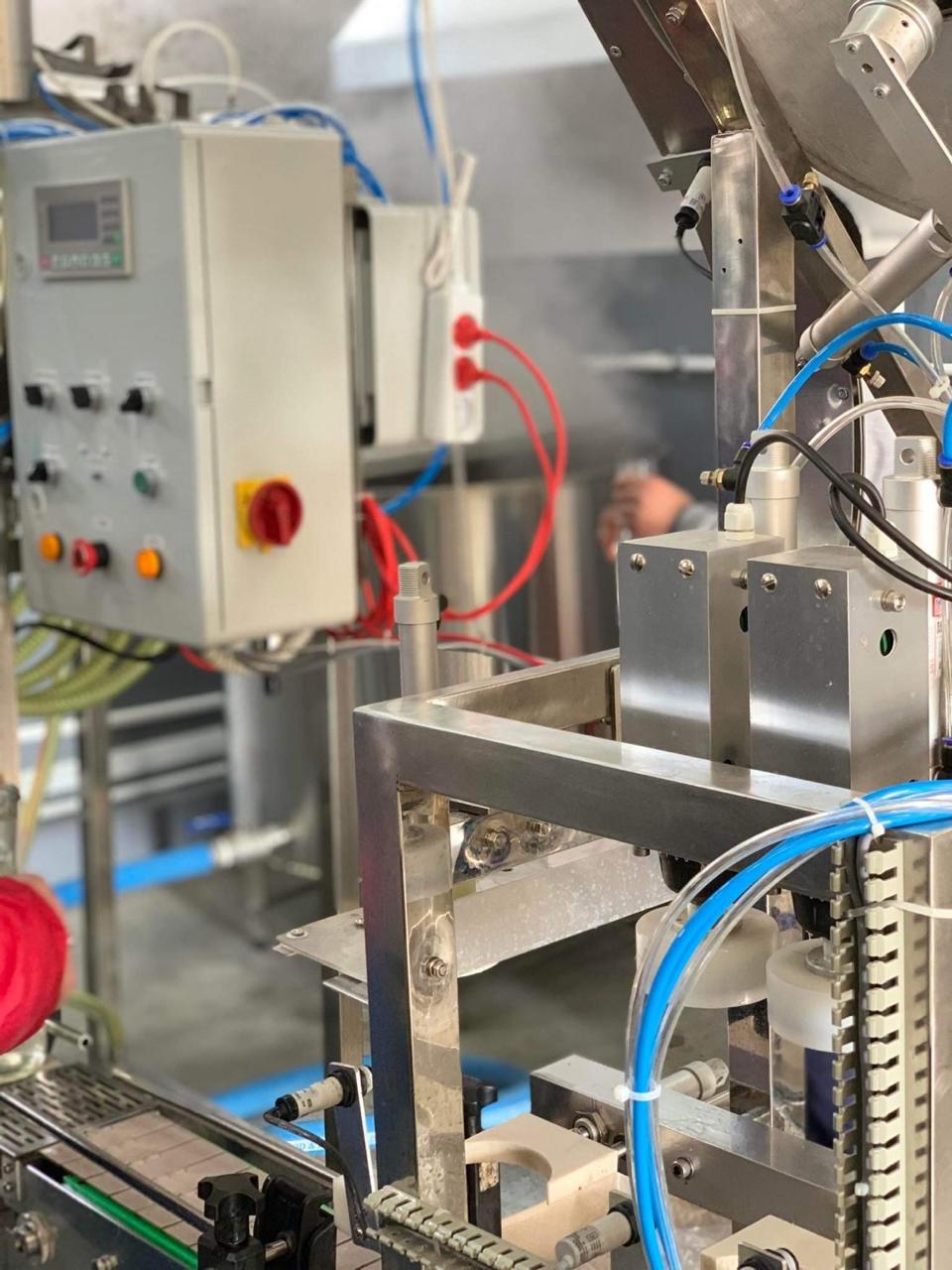 Filling and capping machinery at the Fruite Voyage facility